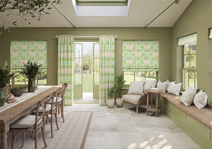 Faded Glamour, Goddess Green Stripe - Made To Measure Curtains - Image 14